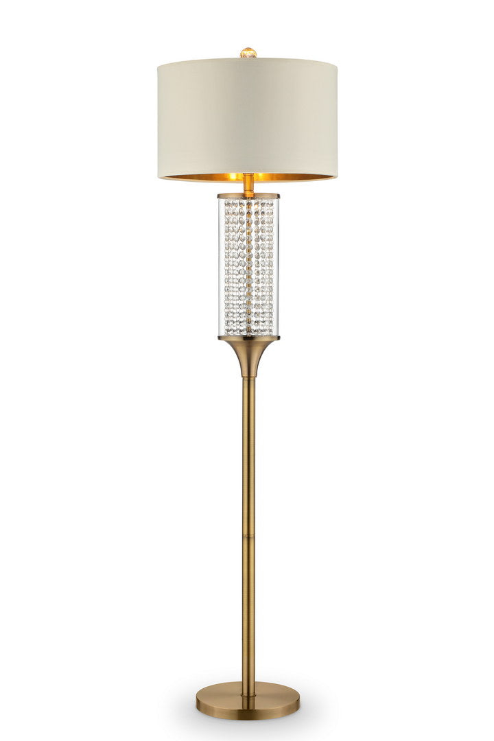 62.25 Inch Pluviam Crystal Floor Lamp Multicolor Metal