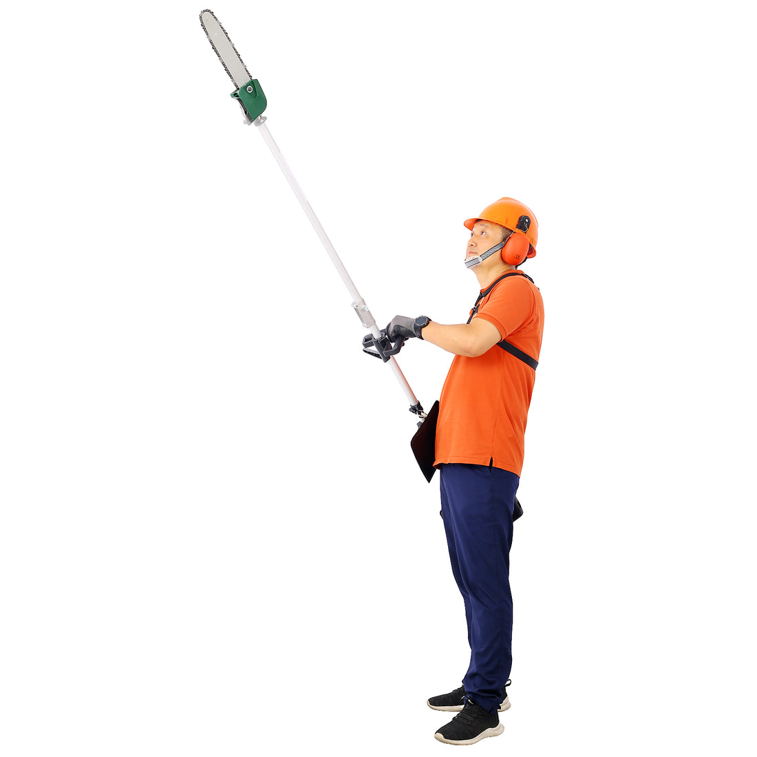 4 In 1 Multi Functional Trimming Tool, 31Cc 4 Cycle Garden Tool System With Gas Pole Saw, Hedge Trimmer, Grass Trimmer, And Brush Cutter Epa Compliant Dark Green Plastic