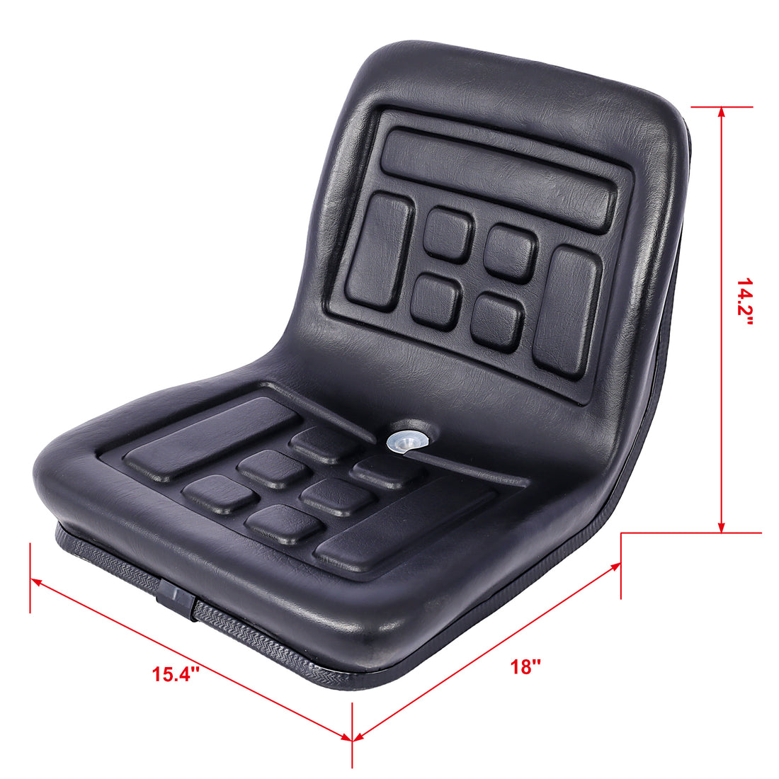 Universal Tractor Seat With A Drain Hole Replacement Seat Thickly Padded Seat Durable And Water Resistant Horizontally Adjustable Black Black Steel