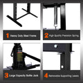 Hydraulic Shop Press ,12 Ton Capacityfloor Mount ,With Press Plates, H Frame Garage Floor Press, Adjustable Working Table Height,Black Black Steel