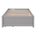 Twin Bed With 2 Drawers, Solid Wood, No Box Spring Needed ,Grey Sku:W504P149041 Twin Grey Pine