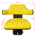 Trac Seats Brand Waffle Style Universal Tractor Suspension Seat With Tilt Fits Ford Holland 3900 3930 3910 5000 5100 5600 5610 5900 5910,Yellow Yellow Steel
