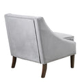Upholstered Accent Chair Light Gray Polyester