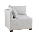 Modular Corner Chair Ivory Polyester