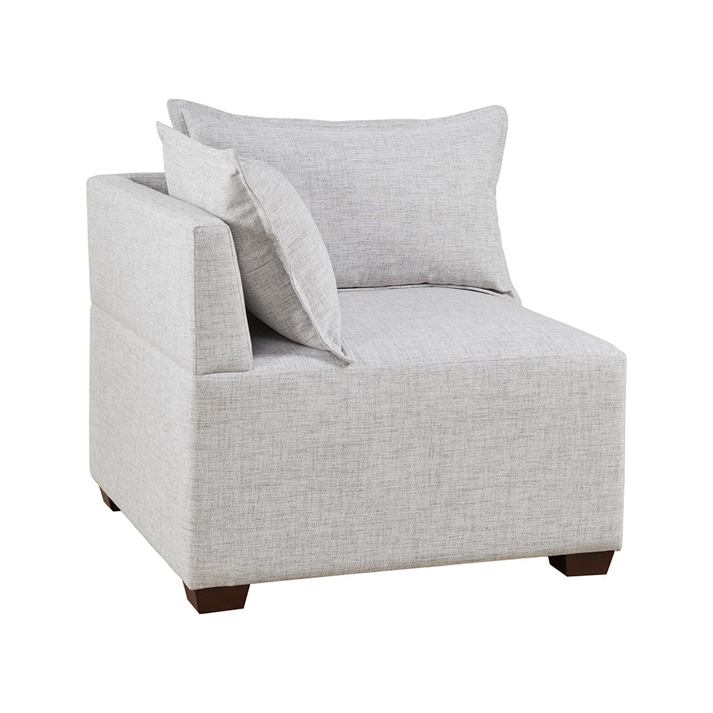 Modular Corner Chair Ivory Polyester