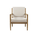 Upholstered Accent Armchair Ivory Polyester