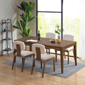 Armless Upholstered Dining Chair Set Of 2 Tan Polyester