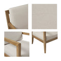 Upholstered Accent Armchair Ivory Polyester