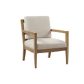 Upholstered Accent Armchair Ivory Polyester