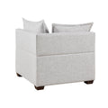 Modular Corner Chair Ivory Polyester