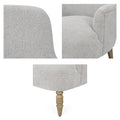 Upholstered Accent Chair Light Grey Polyester