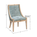 Upholstered Dining Chair With Trim Soft Green Polyester