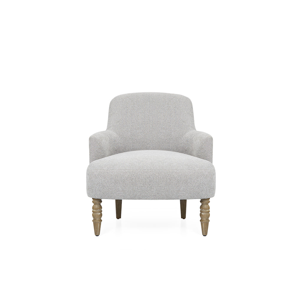 Upholstered Accent Chair Light Grey Polyester