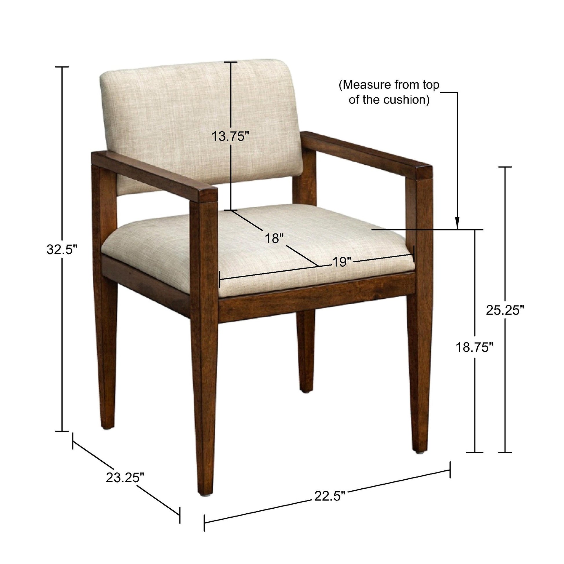 Upholstered Dining Chairs With Arms Set Of 2 Beige Polyester