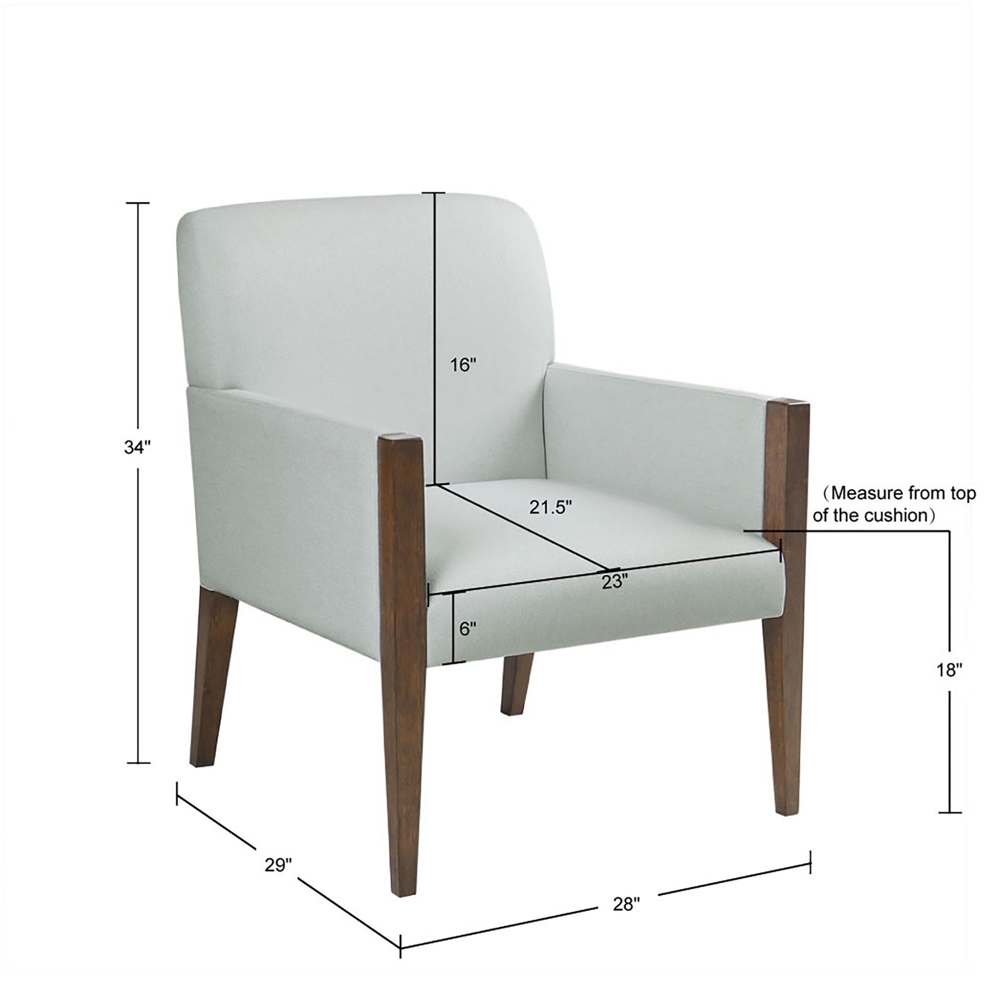 Upholstered Accent Chair Light Green Polyester