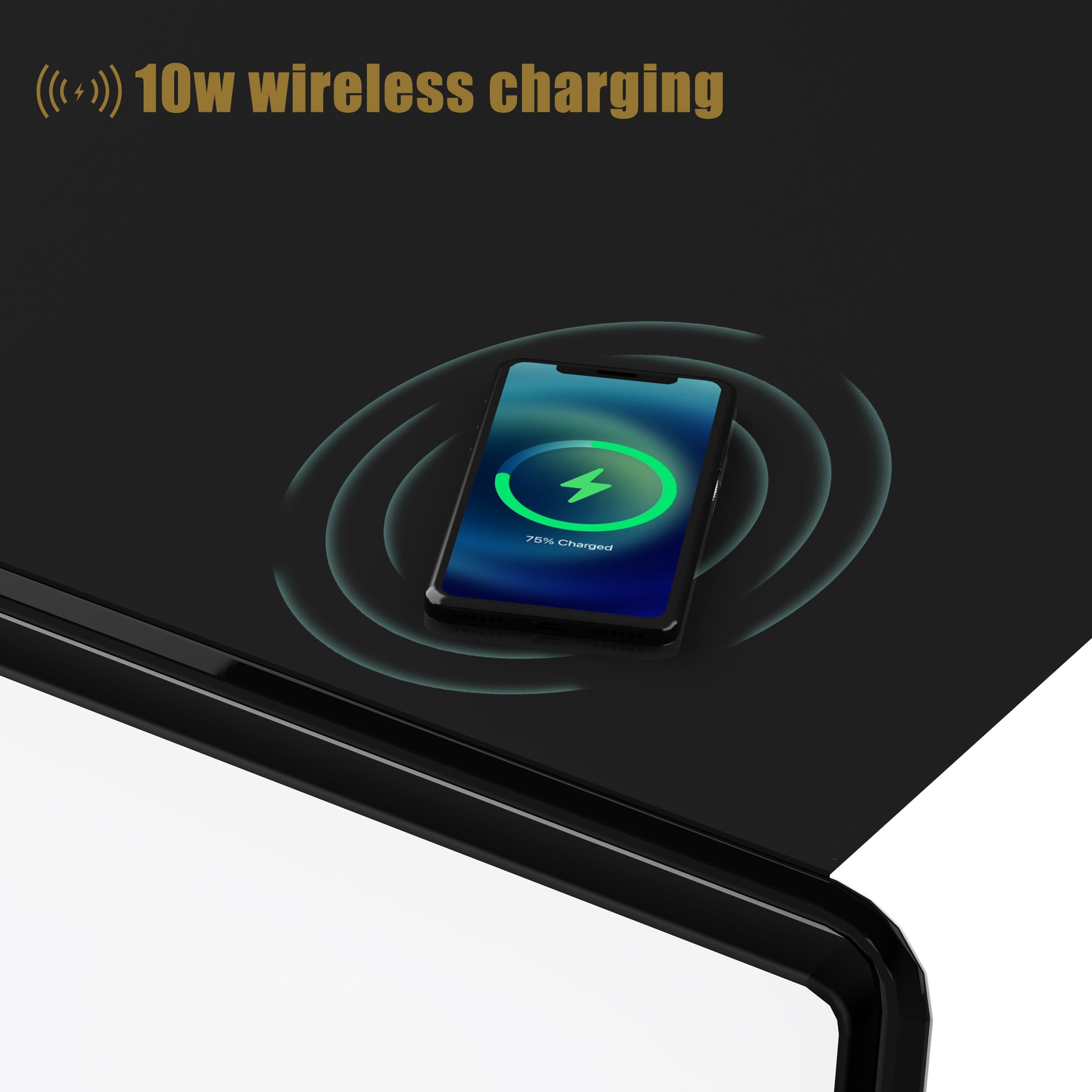 Modern Smart Coffee Table With Built In Fridge, Outlet Protection,Wireless Charging, Mechanical Temperature Control, Power Socket, Usb Interface And Ice Water Interface, White White Built In Outlets Or Usb Primary Living Space Luxury,Modern Freestanding