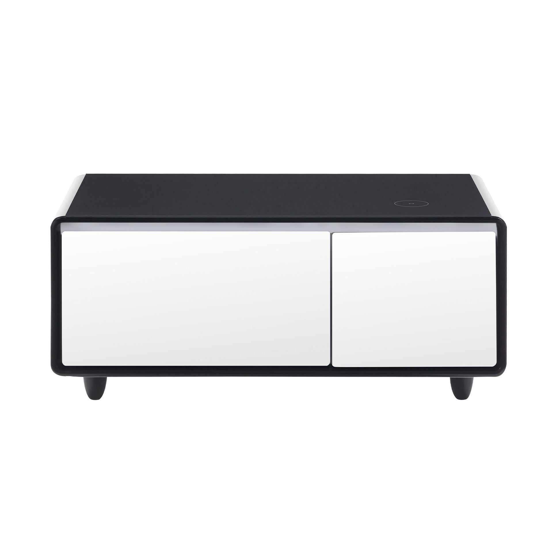 Modern Smart Coffee Table With Built In Fridge, Outlet Protection,Wireless Charging, Mechanical Temperature Control, Power Socket, Usb Interface And Ice Water Interface, White White Built In Outlets Or Usb Primary Living Space Luxury,Modern Freestanding