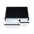 Modern Smart Coffee Table With Built In Fridge, Outlet Protection,Wireless Charging, Mechanical Temperature Control, Power Socket, Usb Interface And Ice Water Interface, White White Built In Outlets Or Usb Primary Living Space Luxury,Modern Freestanding