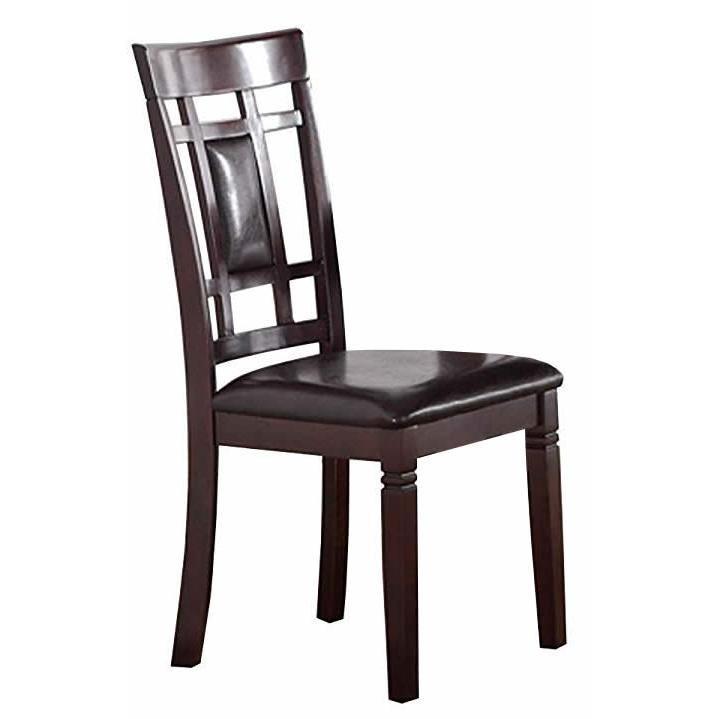 Modern Contemporary 7Pc Dining Set Espresso Finish Unique Eyelet Back 6X Side Chairs Cushion Seats Dining Room Furniture Brown Wood Dining Room Birch Rectangular Dining Table With Chair Wood Wood Brown Seats 6 60 Inches Contemporary,Modern,Transitional 4