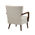 Coolmore Wood Frame Armchair, Modern Accent Chair Lounge Chair For Living Room Beige Linen