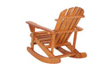 Adirondack Rocking Chair Solid Wood Chairs Finish Outdoor Furniture For Patio, Backyard, Garden Walnut Brown Walnut Wood Wood