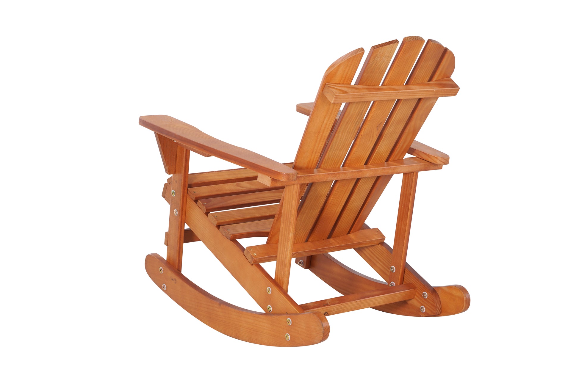 Adirondack Rocking Chair Solid Wood Chairs Finish Outdoor Furniture For Patio, Backyard, Garden Walnut Brown Walnut Wood Wood