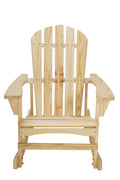 Adirondack Rocking Chair Solid Wood Chairs Finish Outdoor Furniture For Patio, Backyard, Garden Natual Natural Wood Wood