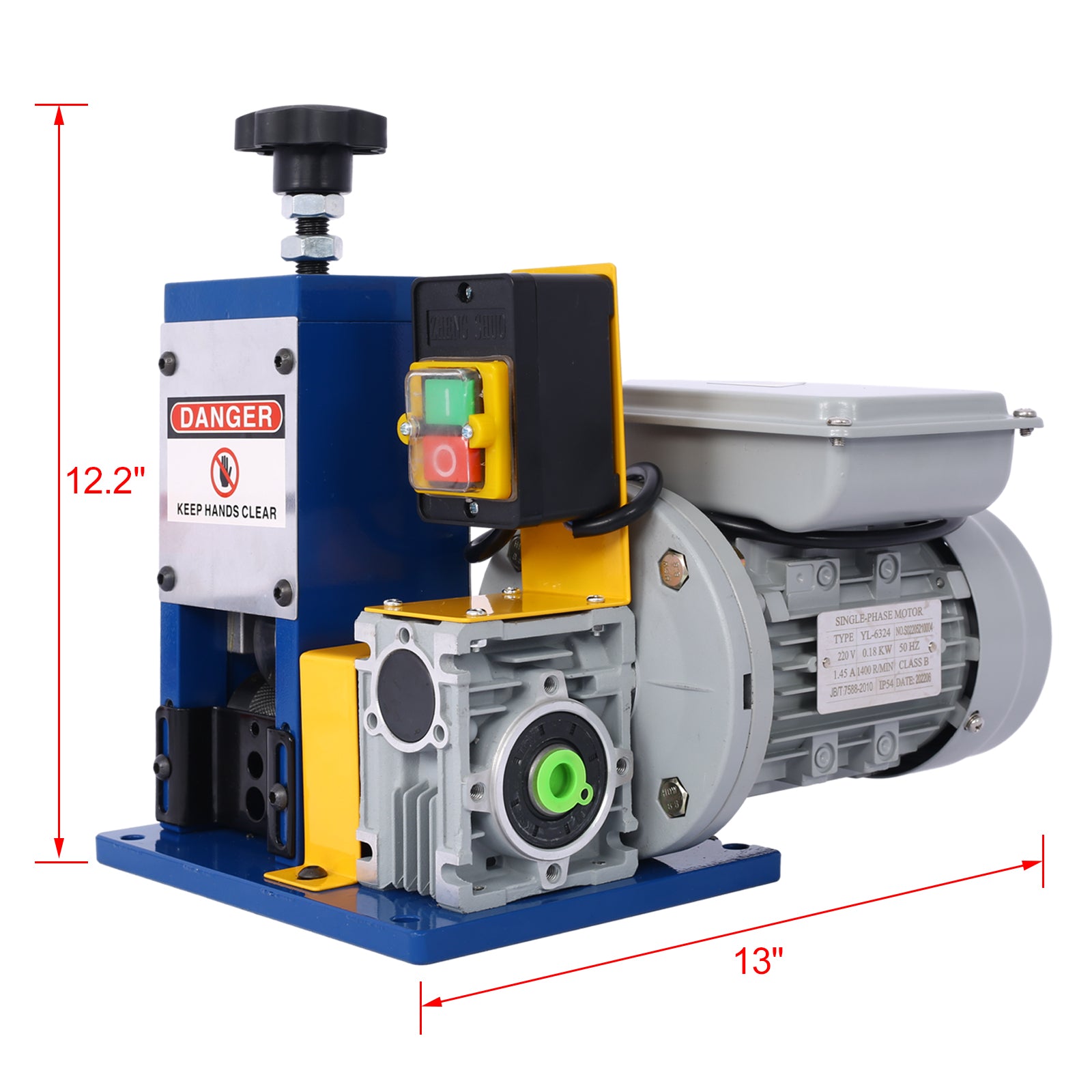 Automatic Wire Stripping Machine For 0.06" 1" Copper Wires, Motorized Wire Stripper Tool For 7 0 15 Awg Scrap Electrical Wire Recycling, Electrical Tool For Diy Cable Copper Wire Stripping Silver Aluminium