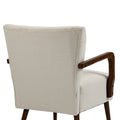 Coolmore Wood Frame Armchair, Modern Accent Chair Lounge Chair For Living Room Beige Linen