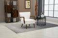 Coolmore Wood Frame Armchair, Modern Accent Chair Lounge Chair For Living Room Beige Linen