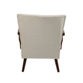 Coolmore Wood Frame Armchair, Modern Accent Chair Lounge Chair For Living Room Beige Linen