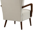 Coolmore Wood Frame Armchair, Modern Accent Chair Lounge Chair For Living Room Beige Linen