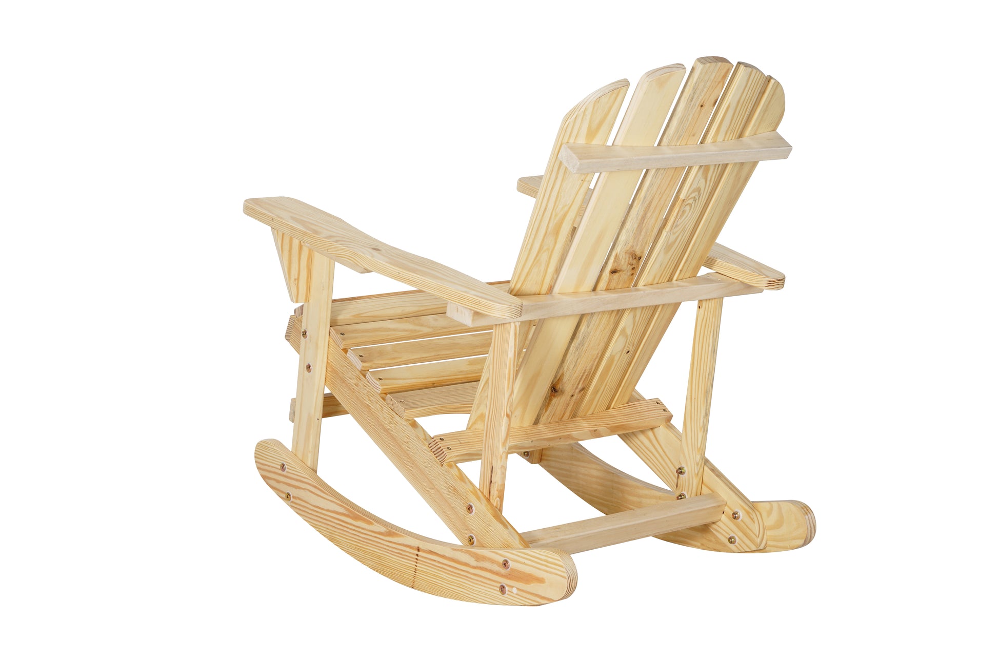 Adirondack Rocking Chair Solid Wood Chairs Finish Outdoor Furniture For Patio, Backyard, Garden Natual Natural Wood Wood