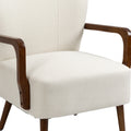 Coolmore Wood Frame Armchair, Modern Accent Chair Lounge Chair For Living Room Beige Linen