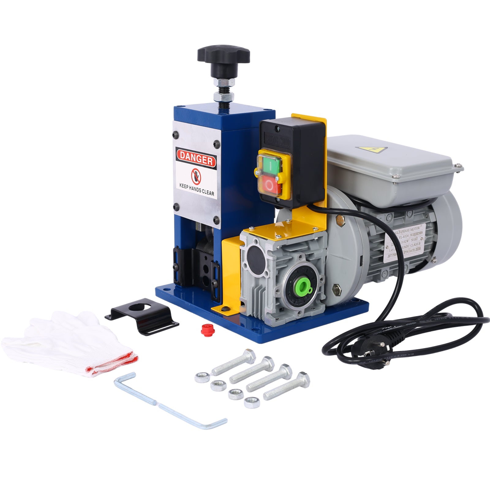 Automatic Wire Stripping Machine For 0.06" 1" Copper Wires, Motorized Wire Stripper Tool For 7 0 15 Awg Scrap Electrical Wire Recycling, Electrical Tool For Diy Cable Copper Wire Stripping Silver Aluminium
