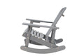 Adirondack Rocking Chair Solid Wood Chairs Finish Outdoor Furniture For Patio, Backyard, Garden Gray Gray Wood Wood