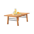Rayna Honey Patio Wood Sofa Table Light Brown Wood Eucalyptus