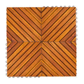 Dashiell 12 Diagonal Slat Acacia Interlocking Deck Tile Set Of 10 Tiles Natural Wood Wood Acacia Wood