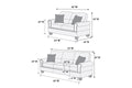 Sand Polyfiber Linen Like Fabric 2Pc Sofa Set Sofa And Loveseat Elegant Plush Contemporary Couch Living Room Furniture Desert Sand Linen Wood Primary Living Space Cushion Back Classic,Contemporary,Modern Rolled Arms Foam Fabric 5 Seat
