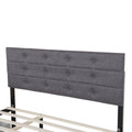 Queen Size Upholstered Linen Fabric Trundle Bed With Drawers Grey Box Spring Not Required Queen Grey Wood Bedroom American Design Bed Frame Linen Linen