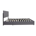 Queen Upholstered Platform Bed With Lifting Storage, Queen Size Bed Frame With Storage And Tufted Headboard,Wooden Queen Platform Bed For Kids Teens Adults,No Box Spring Needed Queen, Grey Box Spring Not Required Queen Grey Wood Bedroom American Design