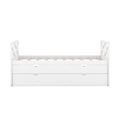 Multi Functional Daybed With Drawers And Trundle, White Box Spring Not Required Twin White Wood Daybeds Pine