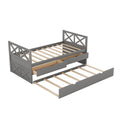 Multi Functional Daybed With Drawers And Trundle, Gray Box Spring Not Required Twin Gray Wood Pine Daybeds Pine