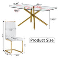 Large Modern Minimalist Rectangular Glass Dining Table For 6 8 With 0.39