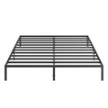 Metal Platform Bed Frame ,Sturdy Metal Frame, No Box Spring Needed King King Black Metal
