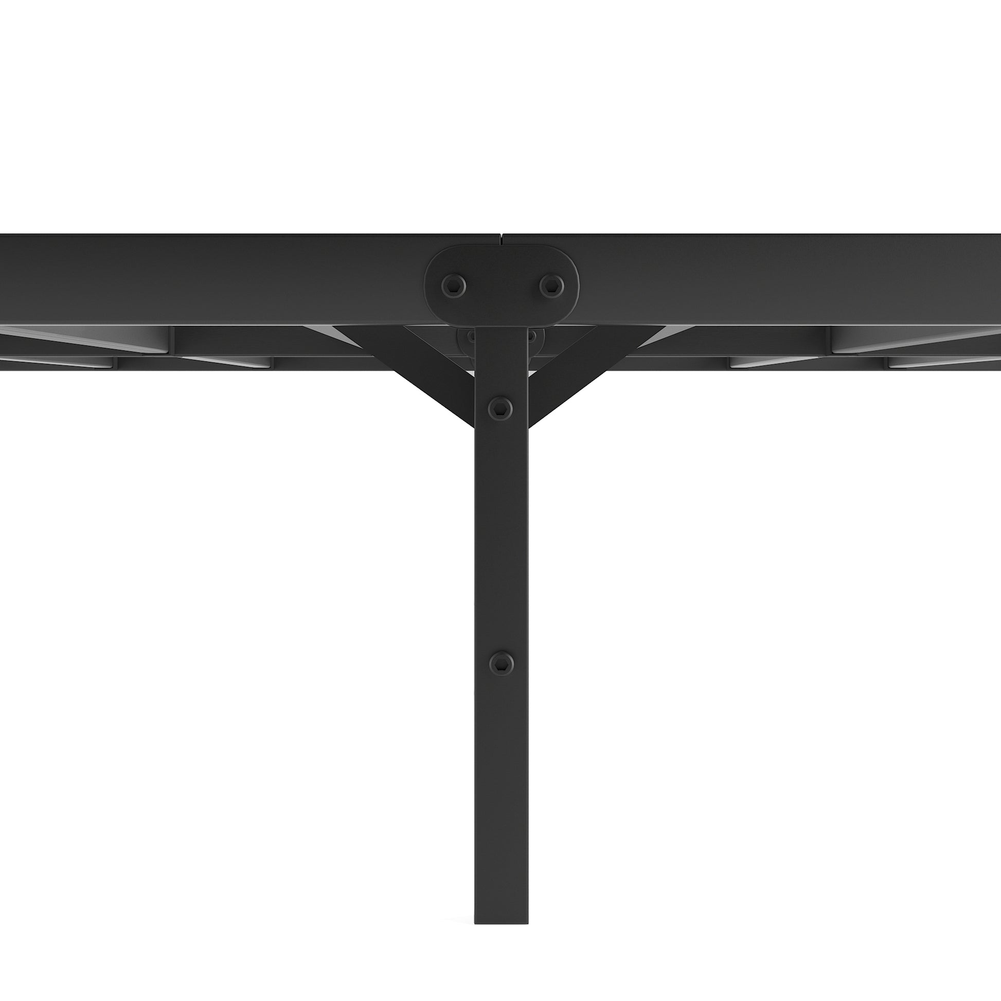 Metal Platform Bed Frame With Headboard, Sturdy Metal Frame, No Box Spring Needed Queen Queen Black Metal