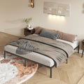 Metal Platform Bed Frame ,Sturdy Metal Frame, No Box Spring Needed King King Black Metal