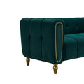 Modern Velvet Sofa 83.07 Inch For Living Room Green Color Green Velvet Wood Primary Living Space Tufted Back Modern Rolled Arms Foam Velvet 1 Seat
