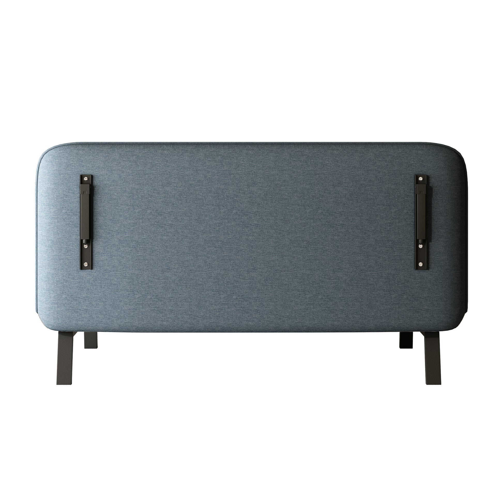 55 Convertible Chair Bed, Tri Fold Sofa Bed With Adjustable Backrest & Pillow, Leisure Chaise Lounge Couch With Sturdy Steel Frame For Home & Office, Comfortable Sleeper Chair Blue Grey Velvet Primary Living Space Contemporary Polyurethane Foam Metal 2