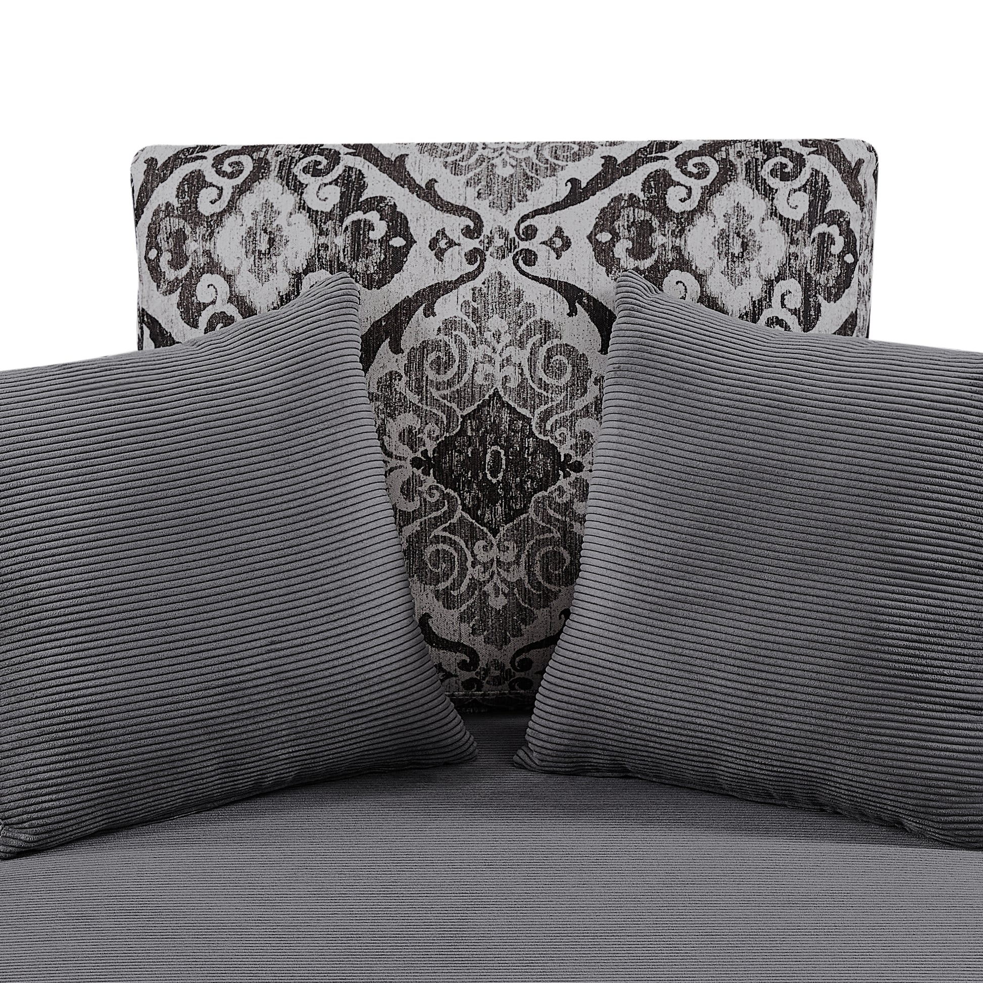 Swivel Accent Barrel Chair With 5 Movable Pillow 360 Degree Swivel Round Sofa Chair For Living Room,Bedroom, Hotel, Grey Grey Foam Corduroy